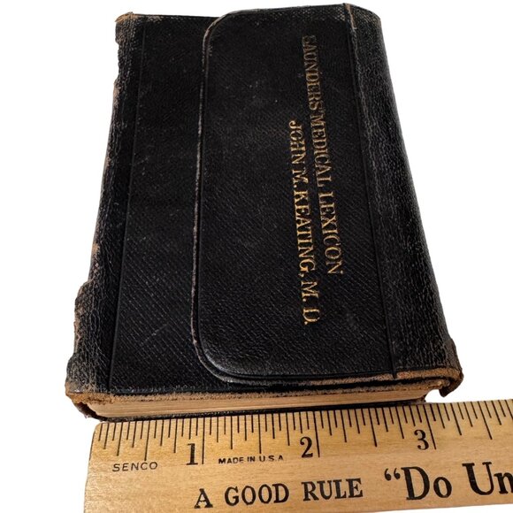 Saunders' Pocket Medical Lexicon John M. Keating M.D. 1890 W.B. Saunders Leather - Picture 15 of 16